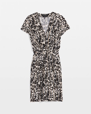 Matte-Jersey Pleated Dress | White House Black Market